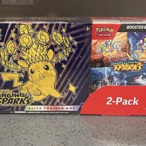 Pokemon TCG Surging Sparks Costco 2 Pack ETB & Booster Bundle New Sealed FAST🚚